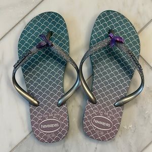 Havaianas girls ombré mermaid flip flops 3/4